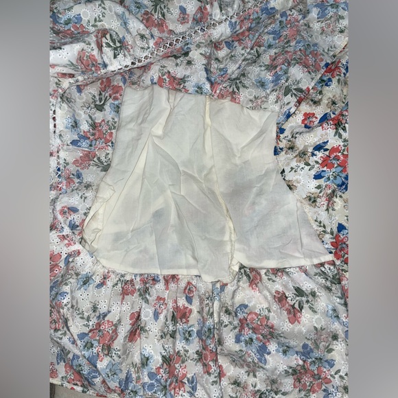 Just Me Floral prairie boho peasant cottagecore Hana Tier Dress small - Picture 13 of 14